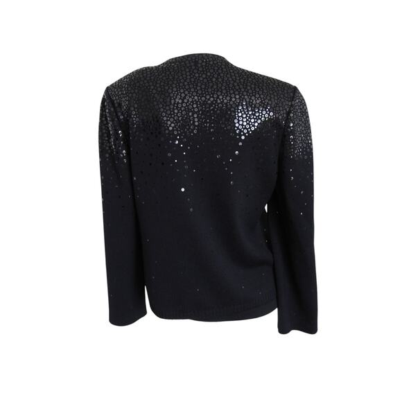 St. John Evening Twinset Santana Knit Paillette Sparkly 2 Piece Jacket Tank M - Picture 4 of 9